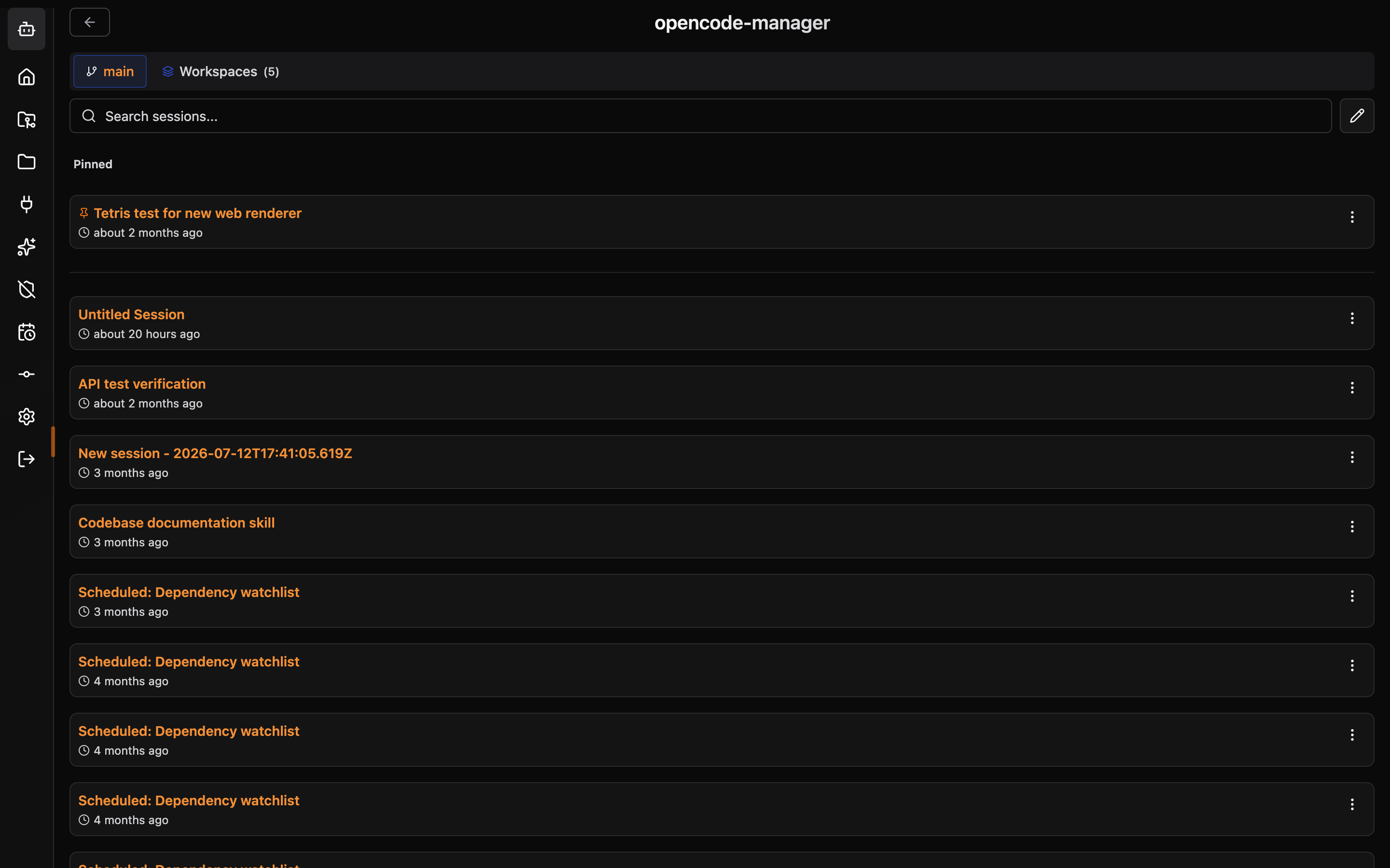 Session List