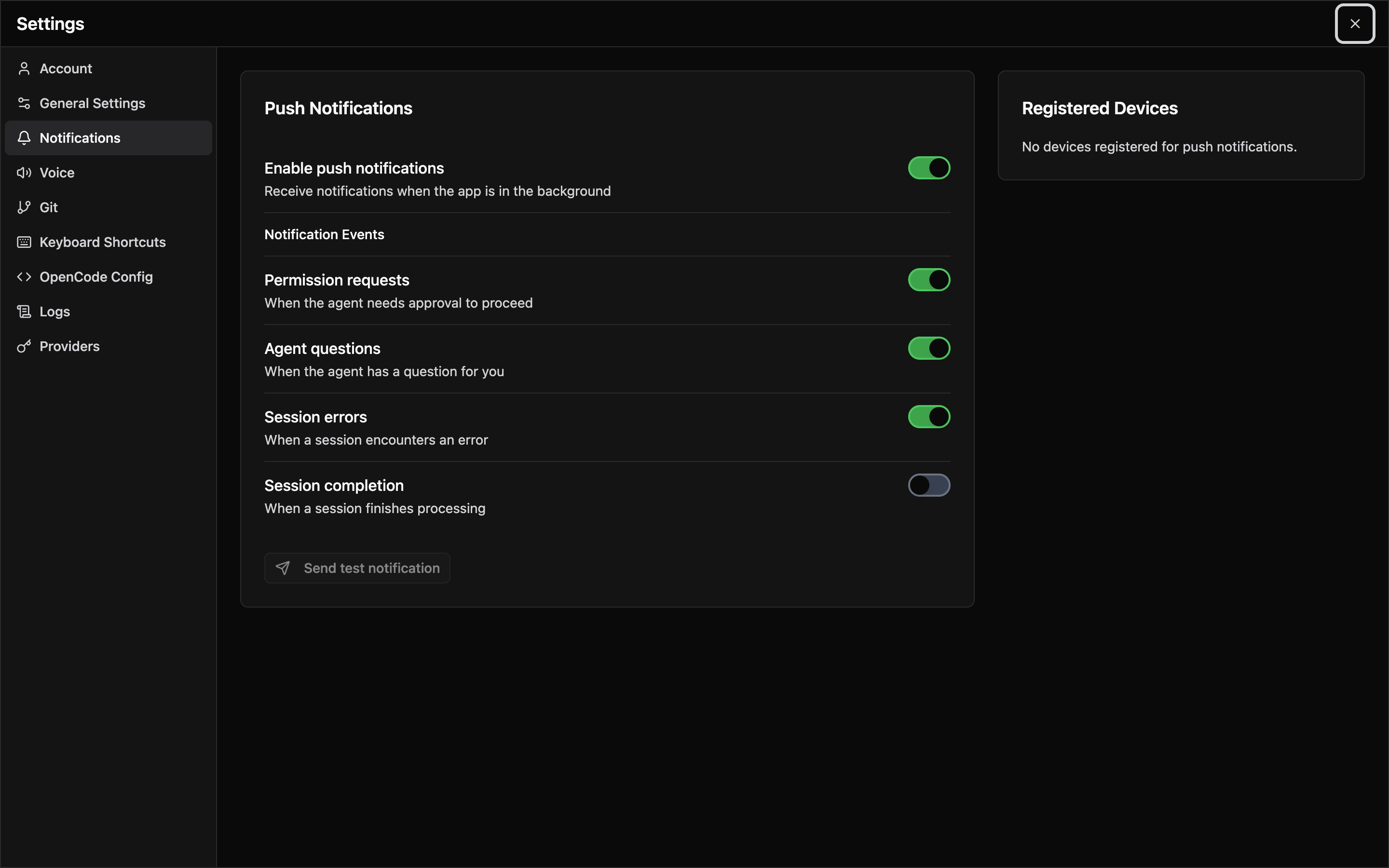 Notification Settings