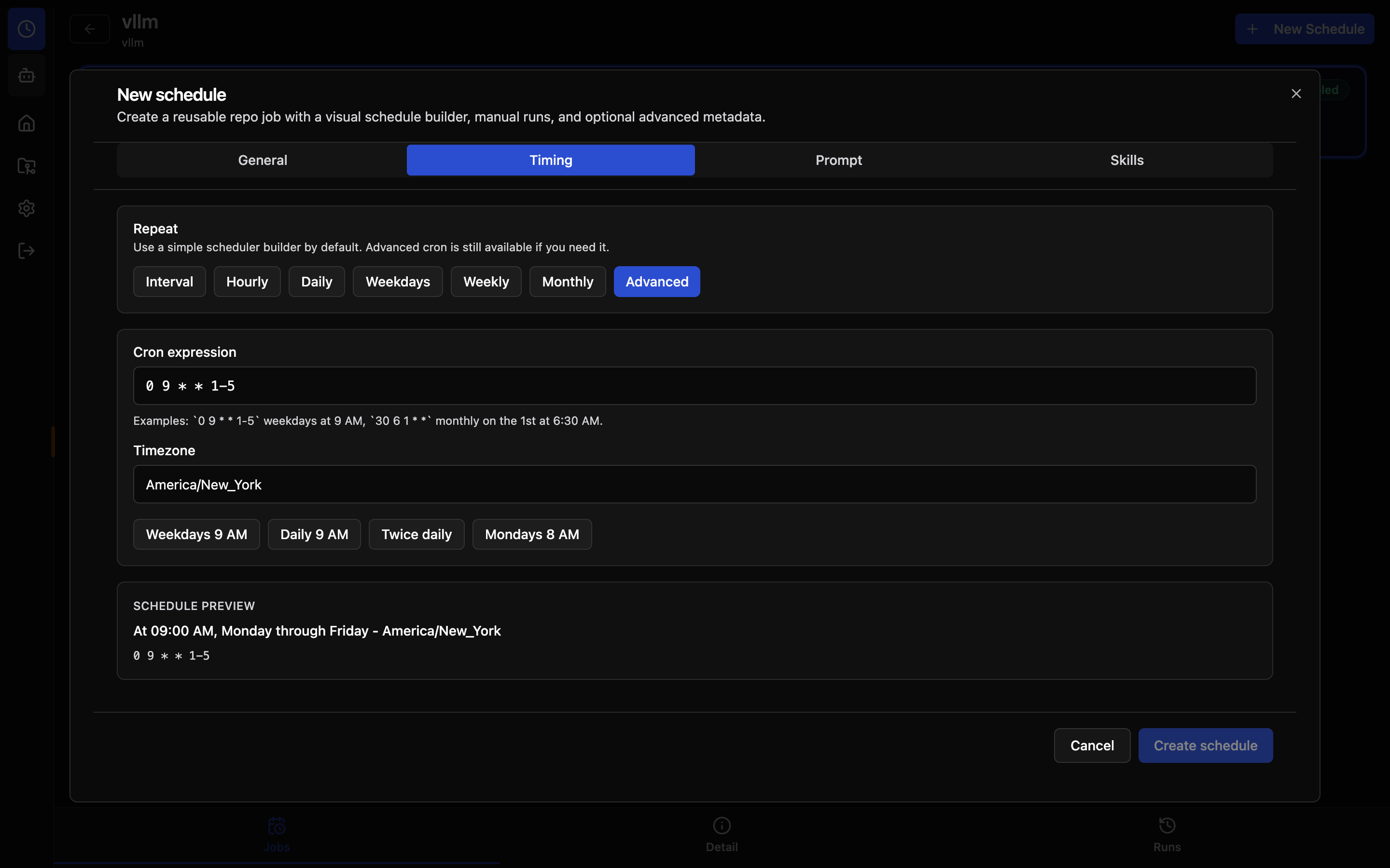 Timing Options