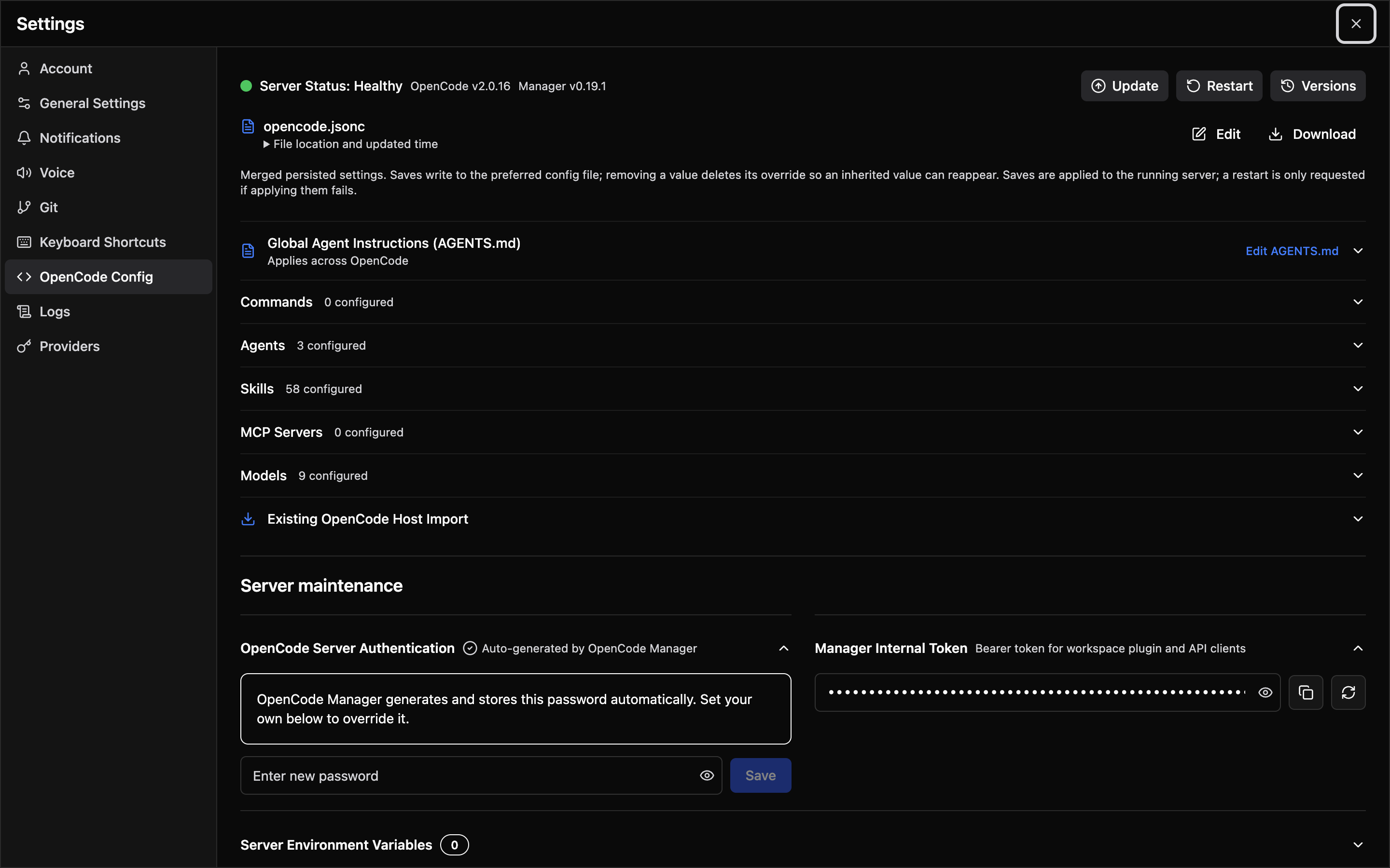 Server Health and Status
